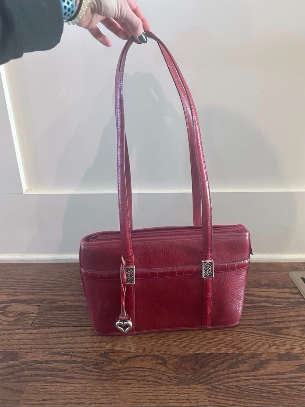 Brighton Red Leather Shoulder Bag
